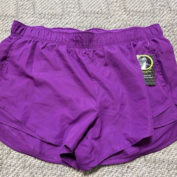 Athletic Works Purple DriWorks Moisture Wicking High Rise Athletic Short - Picture 1 of 16